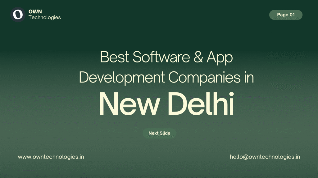 Best software development company in New Delhi