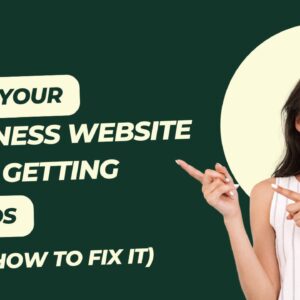 Frustrated business owner looking at website analytics showing zero leads