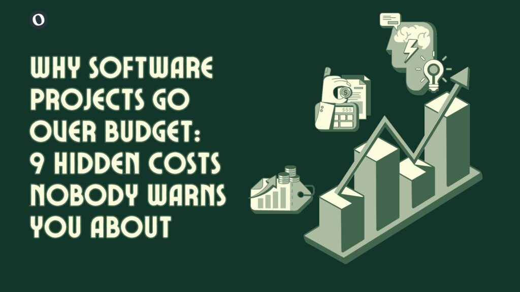 Software project cost overruns illustration showing budget exceeding original quote
