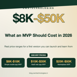 MVP development cost in 2026 ranges from $8K to $50K, with price ranges for app, SaaS and marketplace MVPs