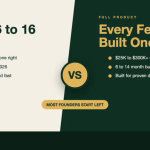 MVP vs full product comparison showing cost and timeline differences