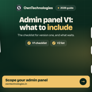 Admin panel development: what to include in version 1