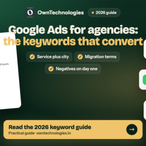 Google Ads keywords that convert for web development agencies in 2026