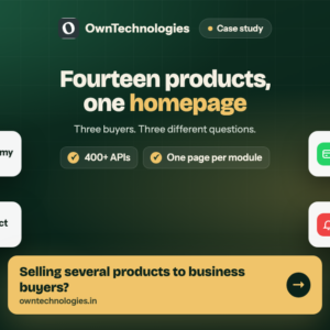 Insurance SaaS platform website case study showing how a modular InsurTech catalogue is presented to three buyer types