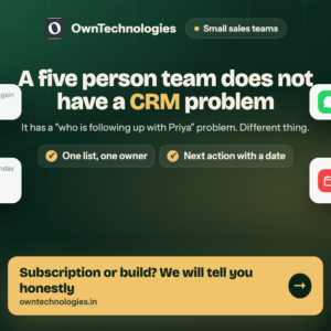 Lead management system for small sales teams showing duplicate contact, missing pipeline visibility and manual reporting