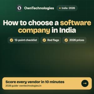How to choose a software development company in India: 12-point checklist, red flags and 2026 prices